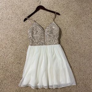Gold sparkle homecoming dress